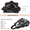 image:imageAngel Kiss Women Handbags Shoulder Bags Washed Leather Satchel Tote Bag Mutipocket Hobo PurseLeopard Black