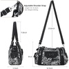 image:imageAngel Kiss Women Handbags Shoulder Bags Washed Leather Satchel Tote Bag Mutipocket Hobo PurseLeopard Black