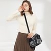 image:imageAngel Kiss Women Handbags Shoulder Bags Washed Leather Satchel Tote Bag Mutipocket Hobo PurseLeopard Black