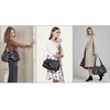 image:imageAngel Kiss Women Handbags Shoulder Bags Washed Leather Satchel Tote Bag Mutipocket Hobo PurseLeopard Grey