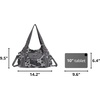 image:imageAngel Kiss Women Handbags Shoulder Bags Washed Leather Satchel Tote Bag Mutipocket Hobo PurseLeopard Grey