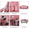 image:imageAngel Kiss Women Handbags Shoulder Bags Washed Leather Satchel Tote Bag Mutipocket Hobo PurseLeopard Pink
