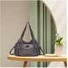 image:imageAngel Kiss Women Handbags Shoulder Bags Washed Leather Satchel Tote Bag Mutipocket Hobo PursePetwer
