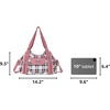image:imageAngel Kiss Women Handbags Shoulder Bags Washed Leather Satchel Tote Bag Mutipocket Hobo PursePlaid Pink