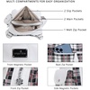 image:imageAngel Kiss Women Handbags Shoulder Bags Washed Leather Satchel Tote Bag Mutipocket Hobo PursePlaid White