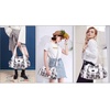 image:imageAngel Kiss Women Handbags Shoulder Bags Washed Leather Satchel Tote Bag Mutipocket Hobo PursePlaid White