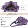 image:imageAngel Kiss Women Handbags Shoulder Bags Washed Leather Satchel Tote Bag Mutipocket Hobo PurseRetro Purple
