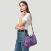 image:imageAngel Kiss Women Handbags Shoulder Bags Washed Leather Satchel Tote Bag Mutipocket Hobo PurseRetro Purple