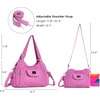 image:imageAngel Kiss Women Handbags Shoulder Bags Washed Leather Satchel Tote Bag Mutipocket Hobo PurseRose