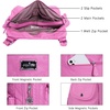 image:imageAngel Kiss Women Handbags Shoulder Bags Washed Leather Satchel Tote Bag Mutipocket Hobo PurseRose