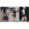 image:imageAngel Kiss Women Handbags Shoulder Bags Washed Leather Satchel Tote Bag Mutipocket Hobo PurseSilver Black