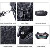 image:imageAngel Kiss Women Handbags Shoulder Bags Washed Leather Satchel Tote Bag Mutipocket Hobo PurseSilver Black