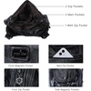 image:imageAngel Kiss Women Handbags Shoulder Bags Washed Leather Satchel Tote Bag Mutipocket Hobo PurseTie Dye Black