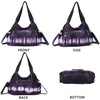 image:imageAngel Kiss Women Handbags Shoulder Bags Washed Leather Satchel Tote Bag Mutipocket Hobo PurseTie Dye Purple