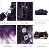 image:imageAngel Kiss Women Handbags Shoulder Bags Washed Leather Satchel Tote Bag Mutipocket Hobo PurseTie Dye Purple