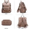 image:imageAngel Kiss Womens Backpacks amp Purse  PU Leather Zipper Casual Backpacks amp Shoulder Bags11308taupe