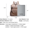 image:imageAngel Kiss Womens Backpacks amp Purse  PU Leather Zipper Casual Backpacks amp Shoulder Bags11308taupe