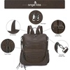 image:imageAngel Kiss Womens Backpacks amp Purse  PU Leather Zipper Casual Backpacks amp Shoulder Bags812coffee