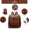 image:imageAngel Kiss Womens Backpacks amp Purse  PU Leather Zipper Casual Backpacks amp Shoulder Bags94brown
