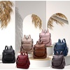 image:imageAngel Kiss Womens Backpacks amp Purse  PU Leather Zipper Casual Backpacks amp Shoulder BagsDk8532gfc621706400 TaupeTaupe