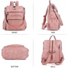 image:imageAngel Kiss Womens Backpacks amp Purse  PU Leather Zipper Casual Backpacks amp Shoulder BagsDk8532gjz055421706615 PinkPink