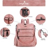 image:imageAngel Kiss Womens Backpacks amp Purse  PU Leather Zipper Casual Backpacks amp Shoulder BagsDk8532gjz055421706615 PinkPink