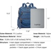 image:imageAngel Kiss Womens Backpacks amp Purse  PU Leather Zipper Casual Backpacks amp Shoulder BagsDk8532k2736river Blue