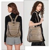 image:imageAngel Kiss Womens Backpacks amp Purse  PU Leather Zipper Casual Backpacks amp Shoulder BagsRetro Apricot