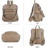 image:imageAngel Kiss Womens Backpacks amp Purse  PU Leather Zipper Casual Backpacks amp Shoulder BagsRetro Apricot