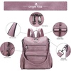 image:imageAngel Kiss Womens Backpacks amp Purse  PU Leather Zipper Casual Backpacks amp Shoulder BagsRetro Pink