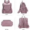 image:imageAngel Kiss Womens Backpacks amp Purse  PU Leather Zipper Casual Backpacks amp Shoulder BagsRetro Pink