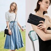 image:imageAngel Kiss Womens leather Wristlet Clutch Wallet Double Corner Zip Small Crossbody Bag with Removable Wrist Strap