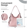 image:imageConvertible Backpack Purse For Women Handbag Hobo Tote Satchel Shoulder Bag  Smooth Dark PurpleY67965pink