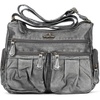 image:imageAngel Kiss Crossbody Bags for Women Ladies Shoulder Handbags and Purses Medium Faux Leather PocketbooksSilver Grey