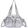 image:imageAngel Kiss Hobo Crossbody Purses for Women Shoulder Bag Multipocket Soft Hobo Purses Removable Strap Leather Handbags3silver