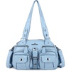 image:imageAngel Kiss Hobo Crossbody Purses for Women Shoulder Bag Multipocket Soft Hobo Purses Removable Strap Leather Handbags3sky Blue