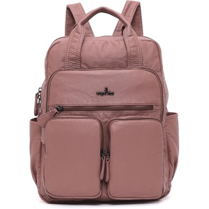 image:imageAngel Kiss Backpack Purse for Women Soft Washed Leather Multi Pocket Casual Travel BackpacksPink