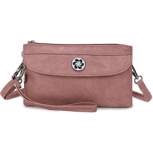 image:imageAngel Kiss Crossbody Bags Small Purses for Women Vegan Leather Cell Phone Wallet Purse with Wristlet Strap76dark Pink