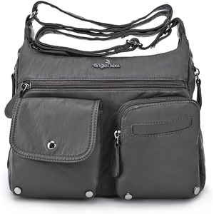 image:imageAngel Kiss Crossbody Bags for Women Ladies Shoulder Handbags and Purses Medium Faux Leather Pocketbooks24grey