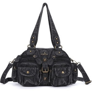 image:imageAngel Kiss Hobo Crossbody Purses for Women Shoulder Bag Multipocket Soft Hobo Purses Removable Strap Leather Handbags21black