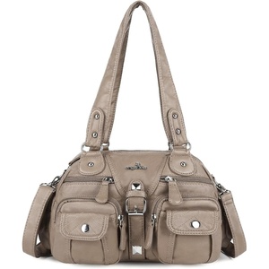 image:imageAngel Kiss Hobo Crossbody Purses for Women Shoulder Bag Multipocket Soft Hobo Purses Removable Strap Leather HandbagsApricot