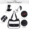 image:imageAngel Kiss Hobo Purses for Women MultiColor Striped Lattice Cross Body Shoulder Purse Bag Tote HandbagBlackWhite