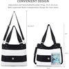 image:imageAngel Kiss Hobo Purses for Women MultiColor Striped Lattice Cross Body Shoulder Purse Bag Tote HandbagBlackWhite