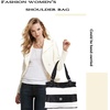 image:imageAngel Kiss Hobo Purses for Women MultiColor Striped Lattice Cross Body Shoulder Purse Bag Tote HandbagBlackWhite
