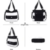 image:imageAngel Kiss Hobo Purses for Women MultiColor Striped Lattice Cross Body Shoulder Purse Bag Tote HandbagBlackWhite