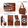 image:imageAngel Kiss Hobo Purses for Women MultiColor Striped Lattice Cross Body Shoulder Purse Bag Tote HandbagBrown