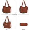 image:imageAngel Kiss Hobo Purses for Women MultiColor Striped Lattice Cross Body Shoulder Purse Bag Tote HandbagBrown