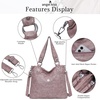 image:imageAngel Kiss Hobo Purses for Women MultiColor Striped Lattice Cross Body Shoulder Purse Bag Tote HandbagPink