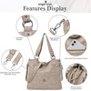 image:imageAngel Kiss Hobo Purses for Women MultiColor Striped Lattice Cross Body Shoulder Purse Bag Tote HandbagStone