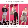 image:imageAngel Kiss Hobo Purses for Women MultiColor Striped Lattice Cross Body Shoulder Purse Bag Tote HandbagStone